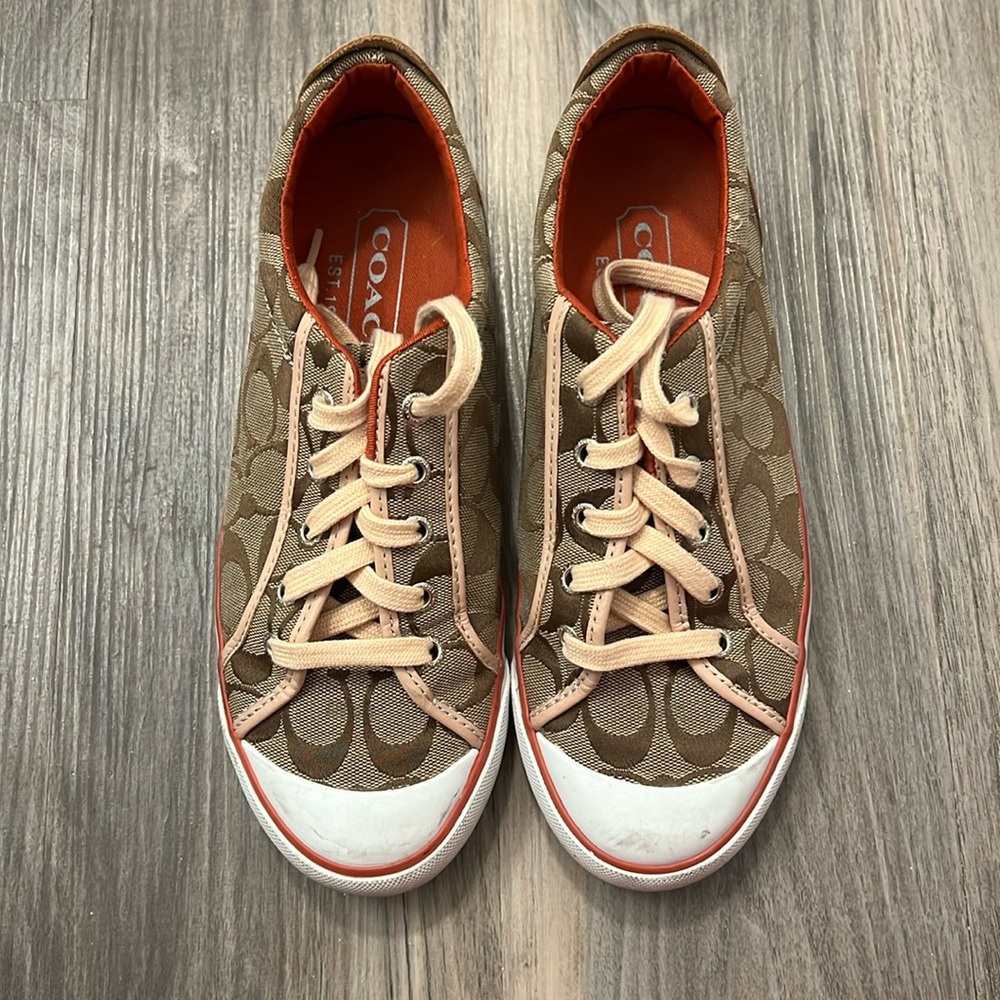 Brown Coach Tennis Shoes